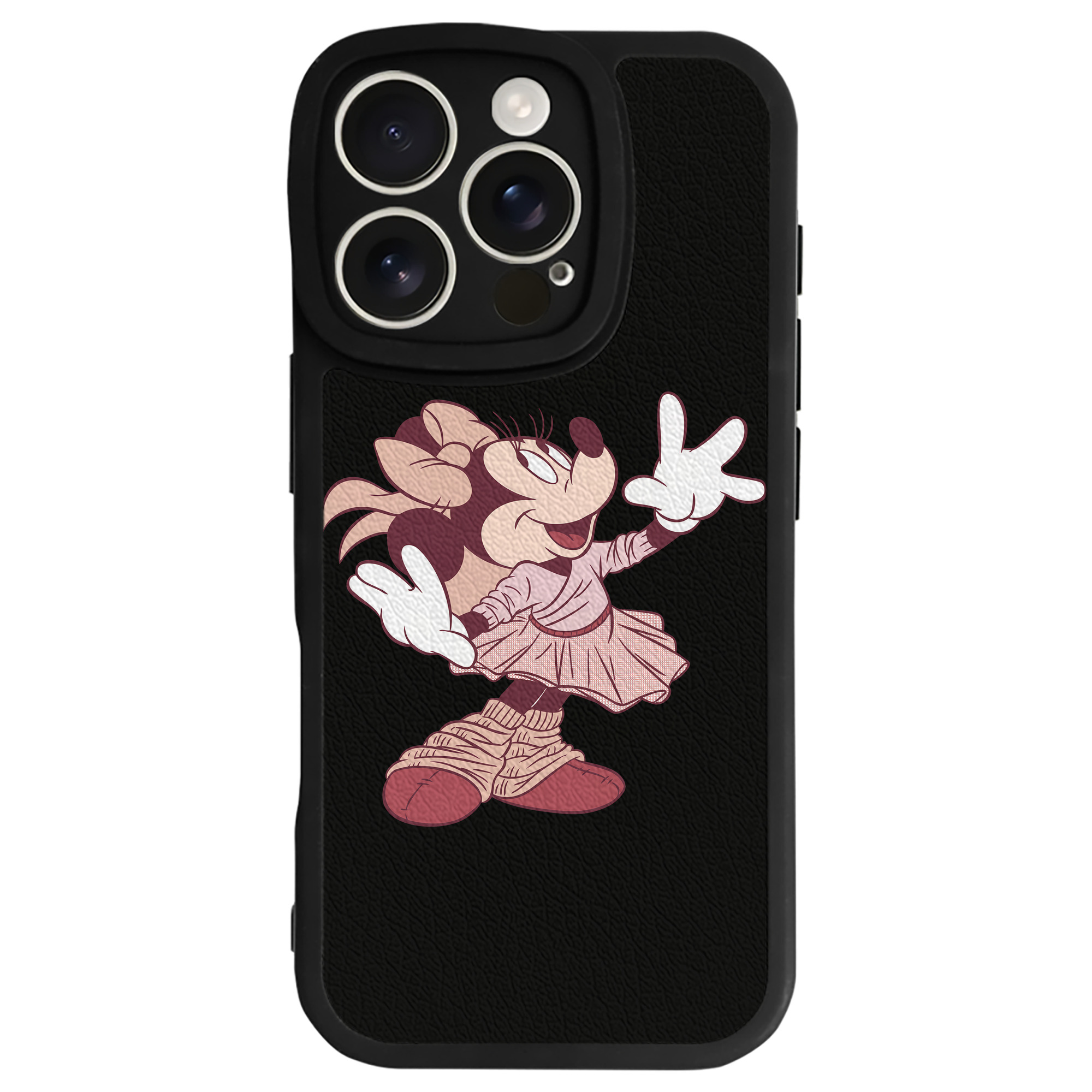（画像用） ミッキーマウス Mickey Mouse 【iPhone 16シリーズ対応】シリコンスマホケース（レザー調） 材質：シリコン